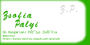 zsofia palyi business card